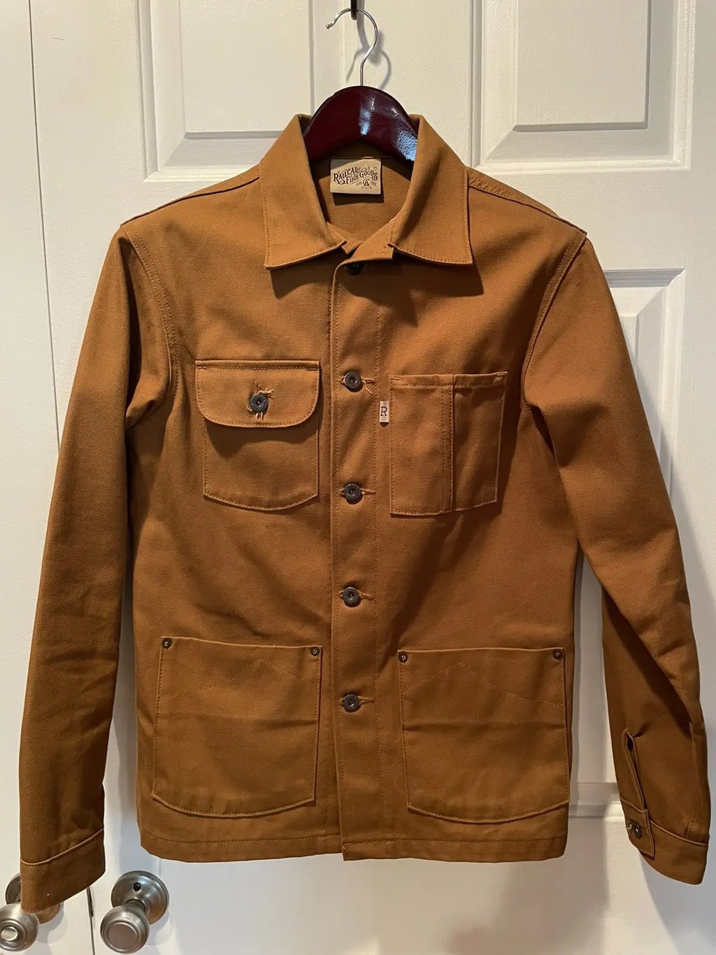 Railcar Fine Goods Chore Coat 12oz Duck in Brown, Men's