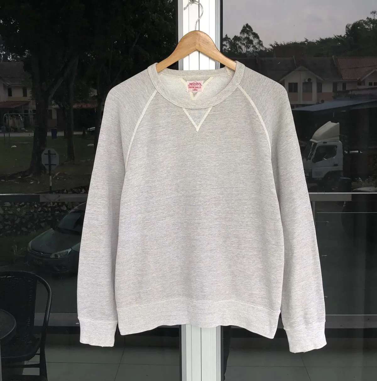 VTG Thrashed The Real Mccoys Mc13021 10Oz. Sweatshirt Grey, Men's (Size Large)