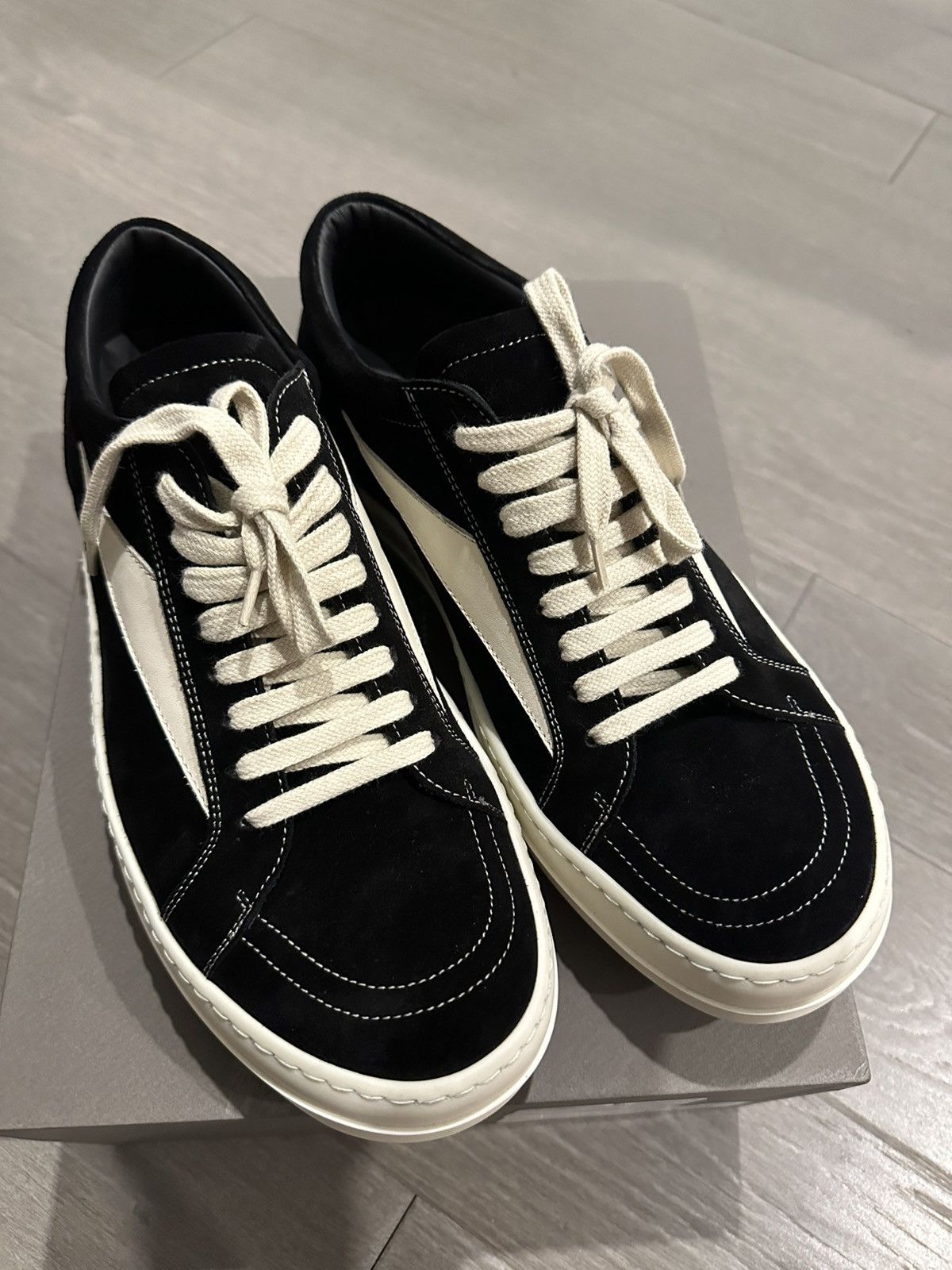 Rick Owens Strobe Sneakers in Black, Men's (Size 9)