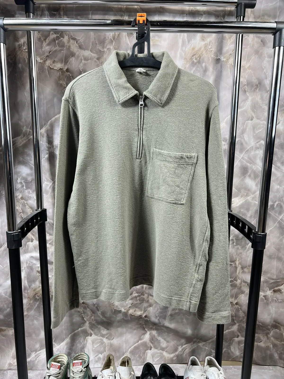 Arket Pocket Pullover in Grey, Men's (Size Small)
