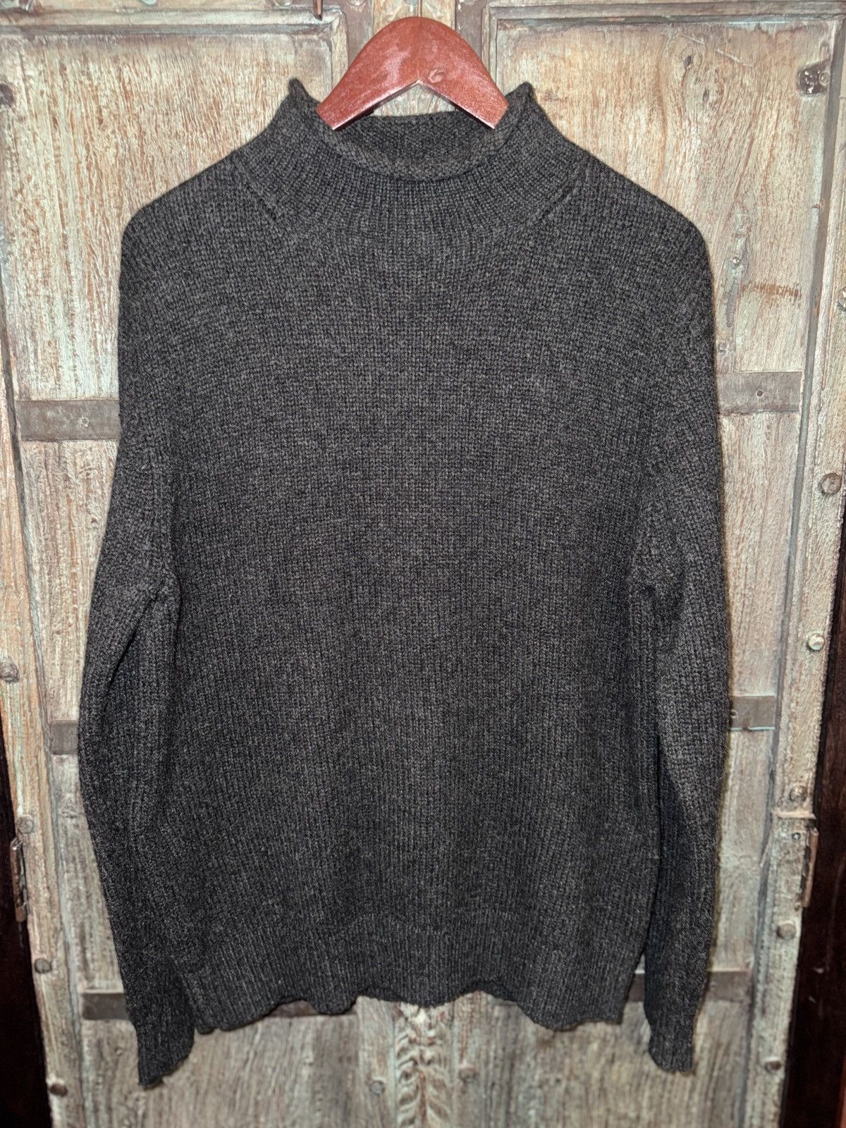 J Crew Vintage Y2K J. Crew Rollneck Sweater In Charcoal in Grey, Men's (Size Medium)
