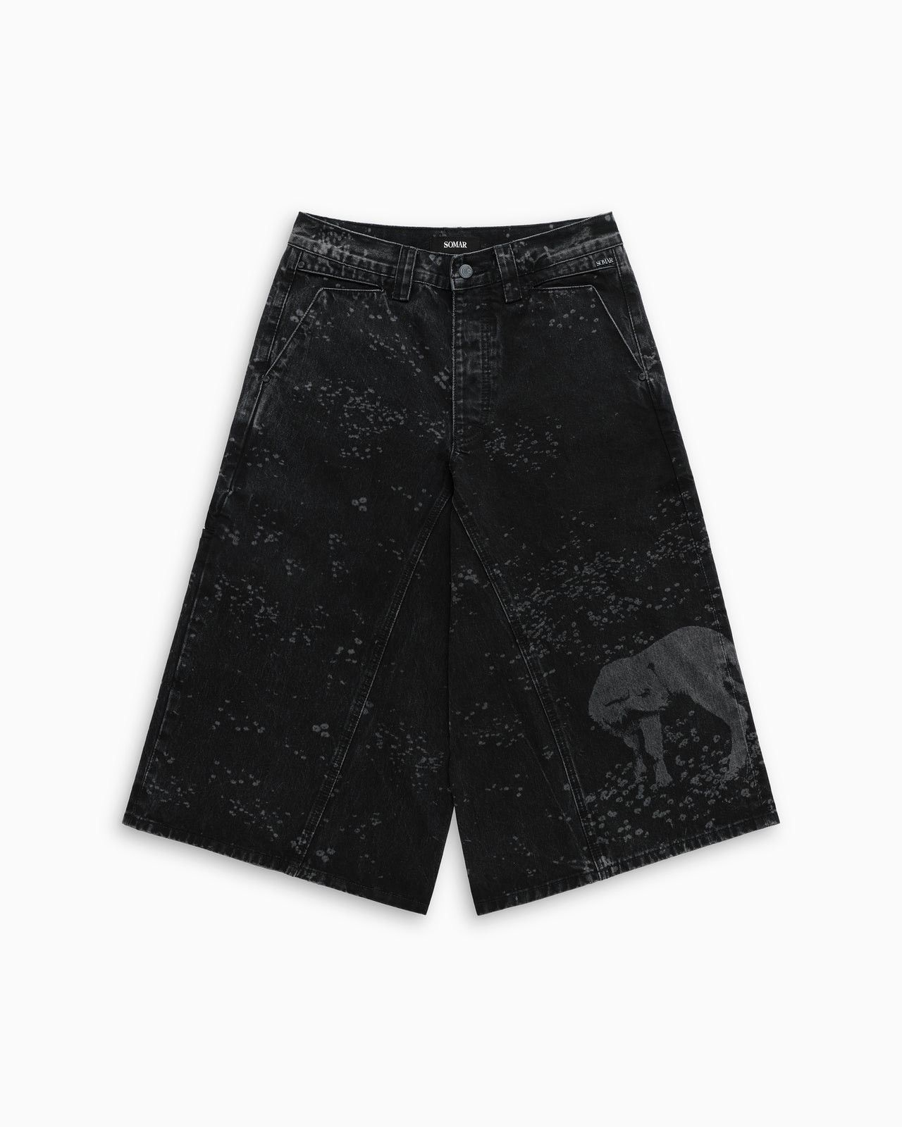 Somar Ahab Easter Lamb Denim Shorts in Black, Men's (Size 34)