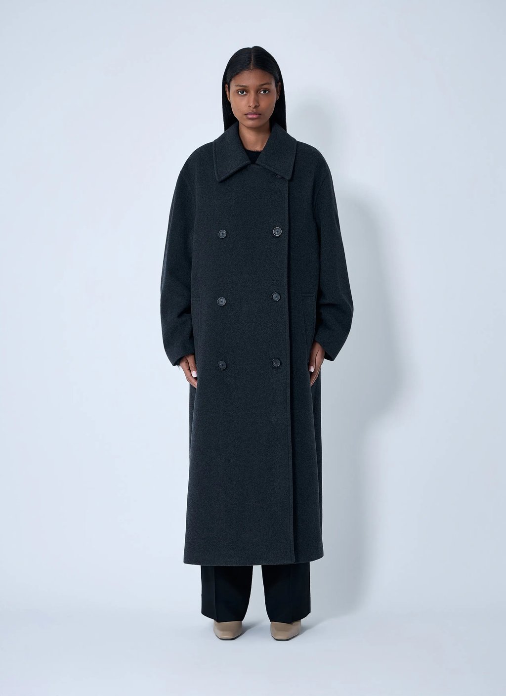 Toteme Shield Coat (Fr 34) in Gray, Women's (Size Xs)