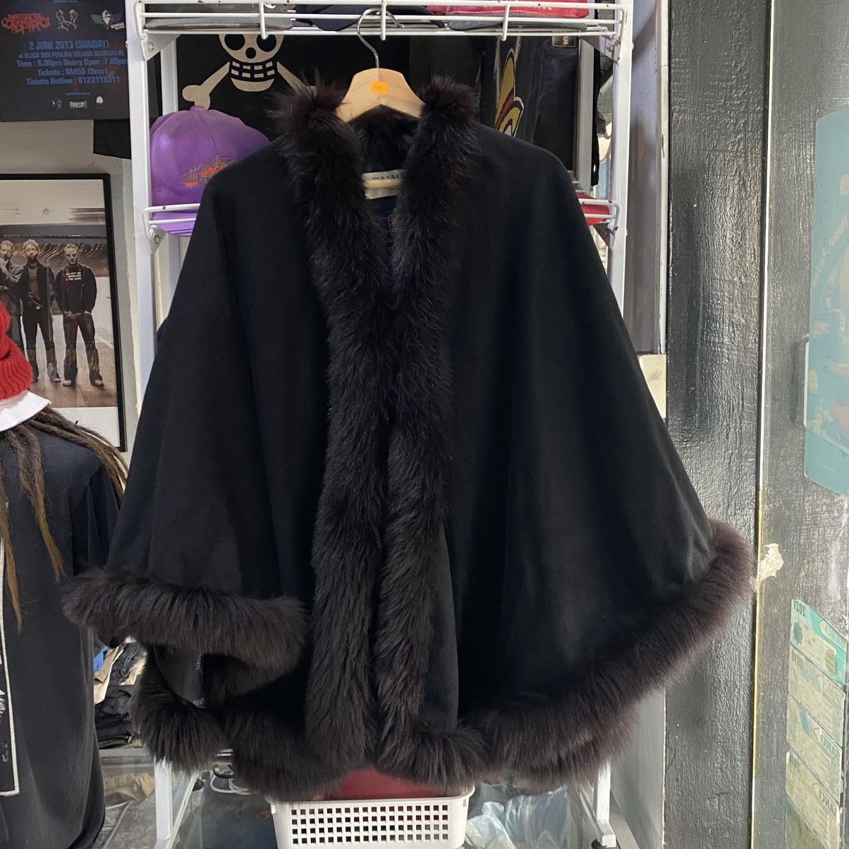 AuthenticBalmain Paris Cape Poncho Styles Pure Cashmere in Black, Men's (Size 2XL)
