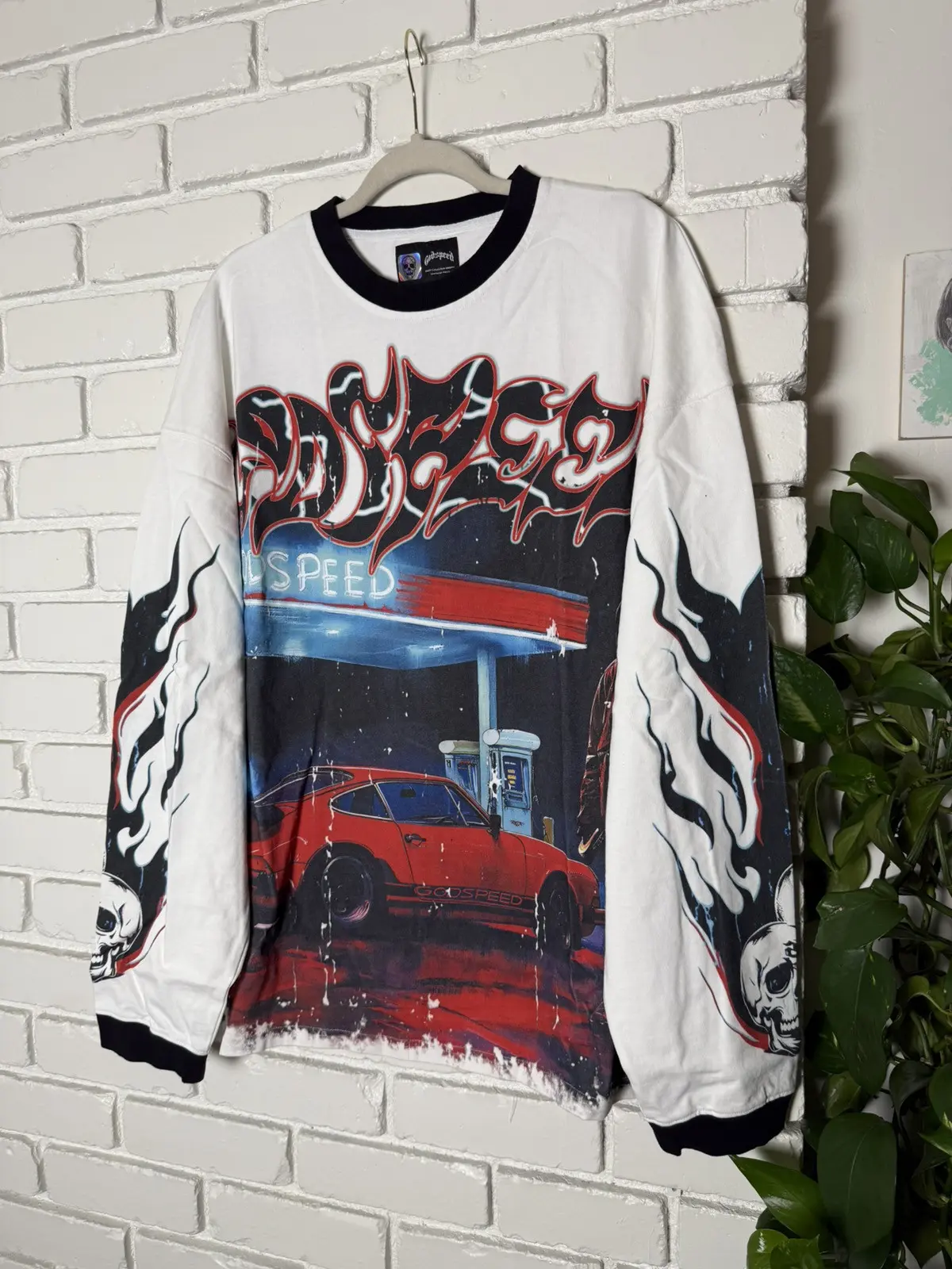 Godspeed Pit Stop Long Sleeve Shirt in Black, Men's (Size 2XL)