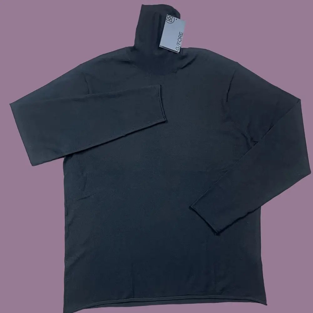 G/Fore Sweater Mens 1XL Black Turtleneck Merino Wool Blend Golf, Men's