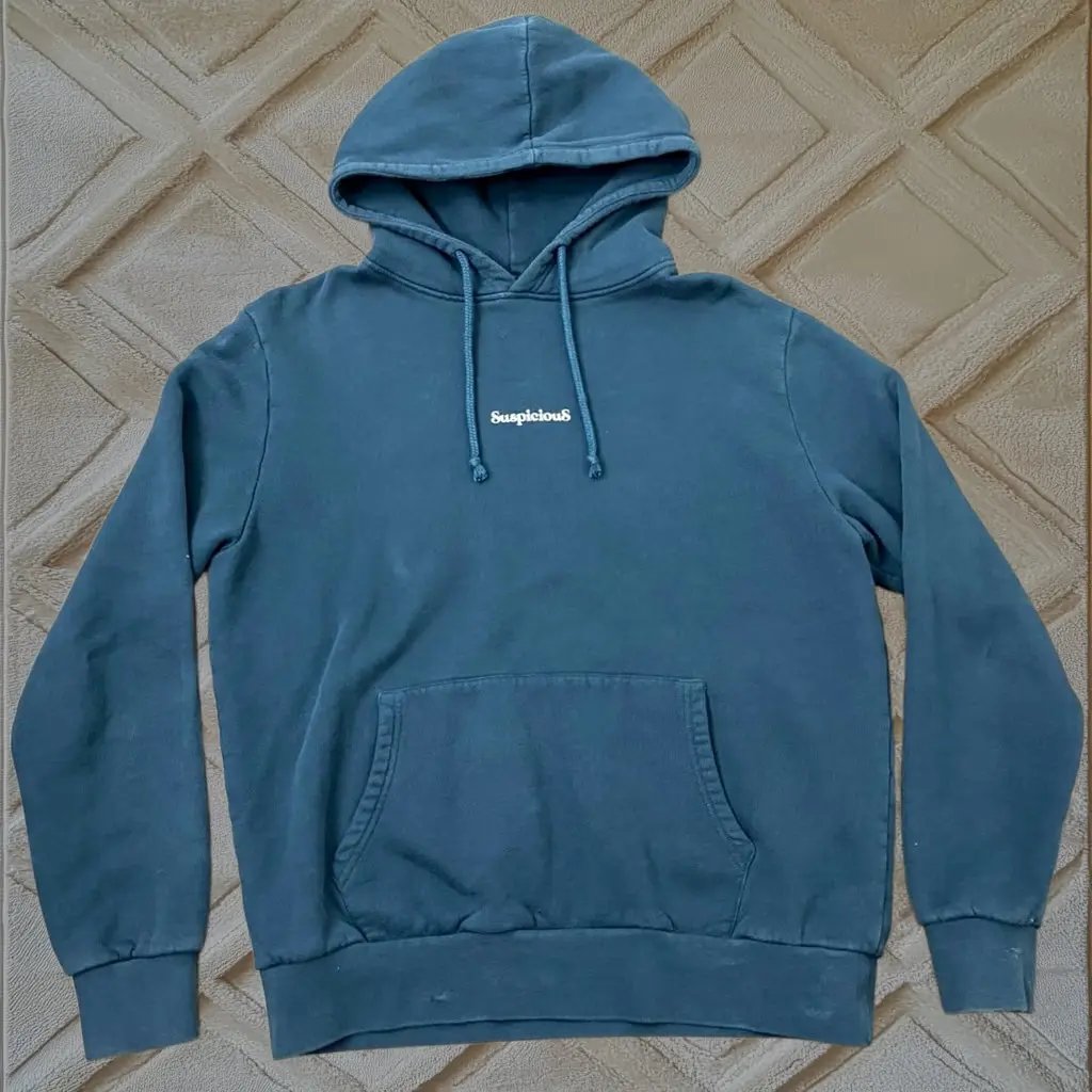 Suspicious Antwerp X Tomorrowland Hoodie Mens M Blue Pullover Graphic Sweatshirt Collab, Men's