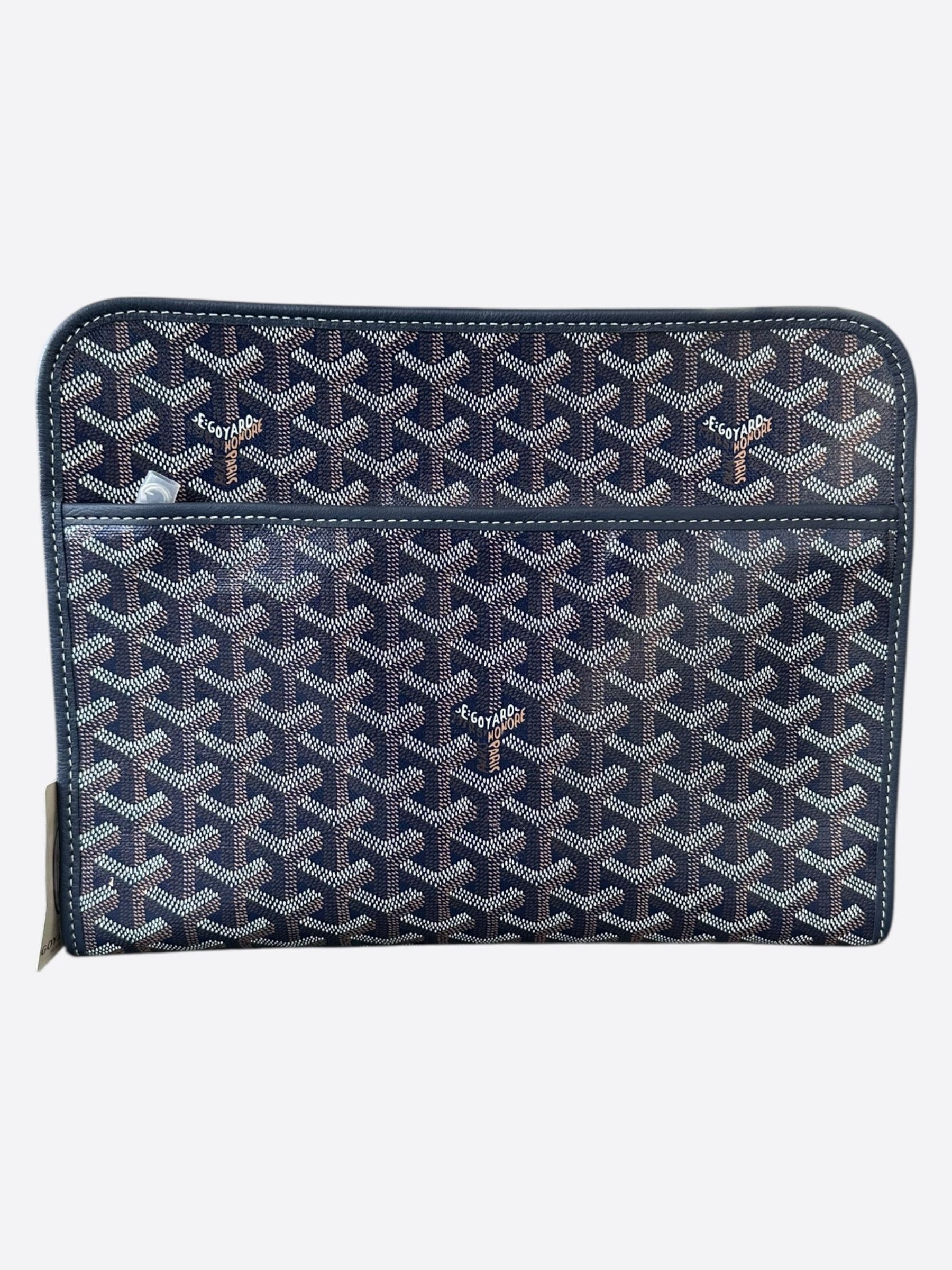 Goyard Navy Jouvence Gm Toiletry Bag in Blue, Men's