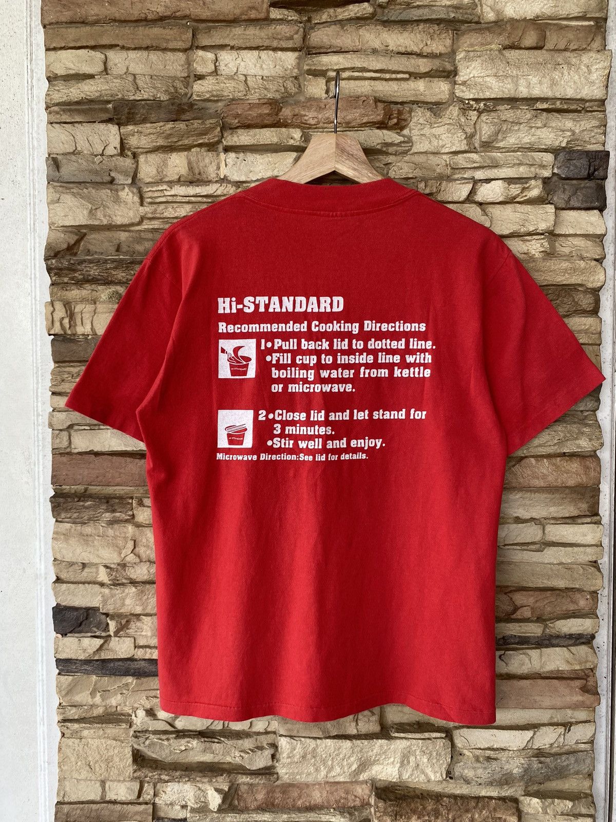 90's Vintage Hi Standard Band Tees Descendent Black Flag in Red, Men's (Size Medium)