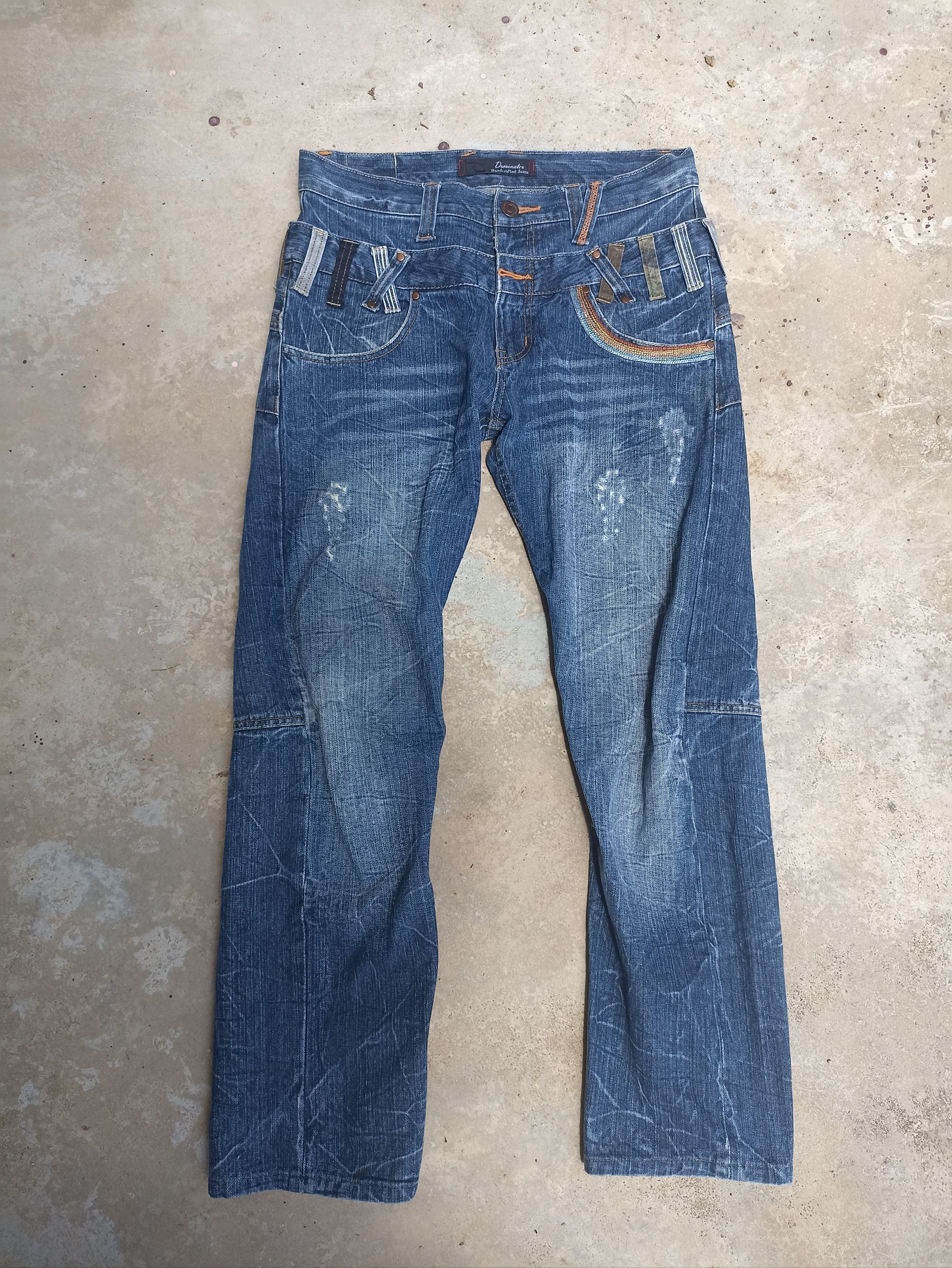 Dominate Handcrafted Jeans Distressed Beauty Beast in Blue, Men's (Size 32)