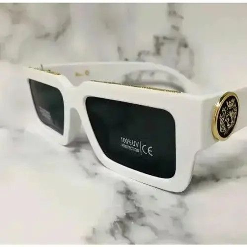 Electric Visual (White And Gold!) Men's Sunglasses Designer Frame Shades Ra