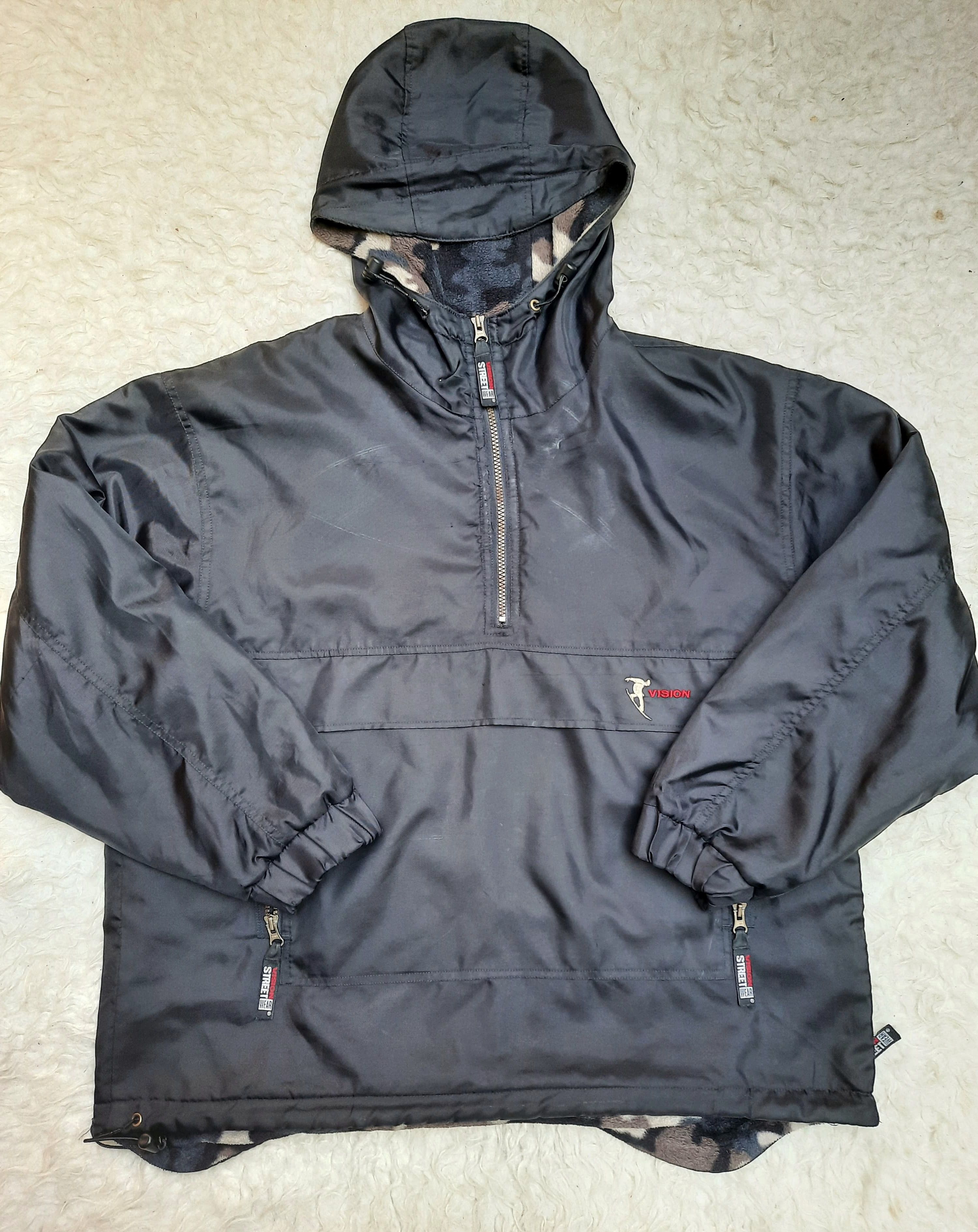 Vision Streetwear Jacket Military Version in Black, Men's (Size Large)