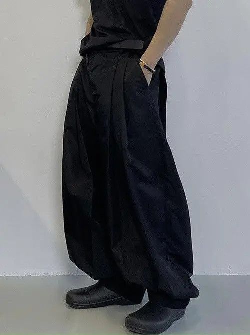 Kataishi X Azumi Baggy Wide Leg Pants in Black, Men's (Size 30)