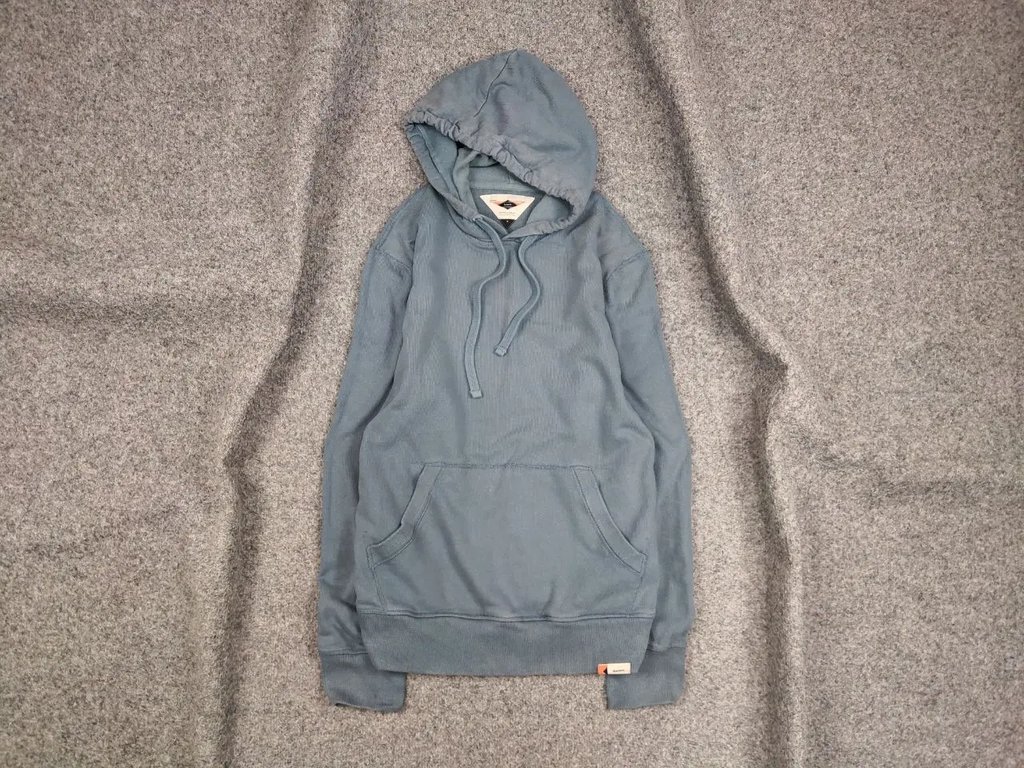 Finisterre Design Blank Light Blue Cotton Hoodie, Men's (Size M)