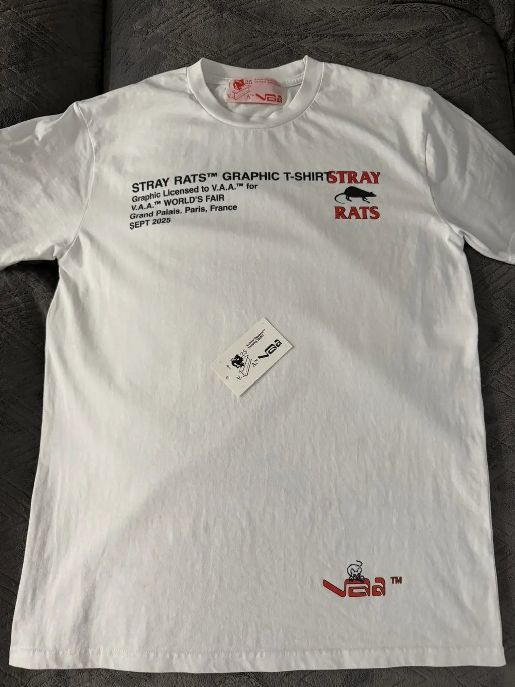 Vaa X Stray Rats Graphic Tee — Virgil Abloh World's Fair in White, Men's