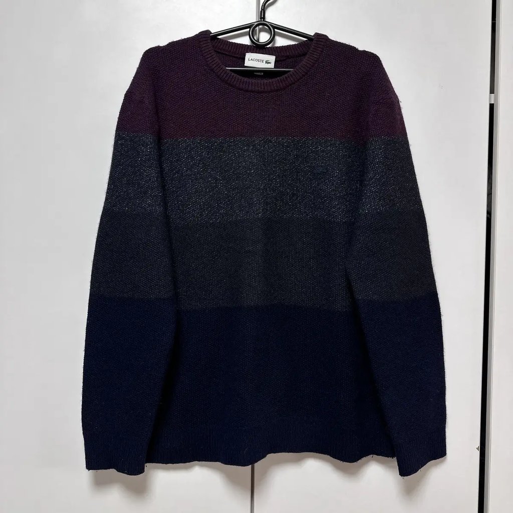 Vintage Lacoste Wool Sweater in Black, Men's