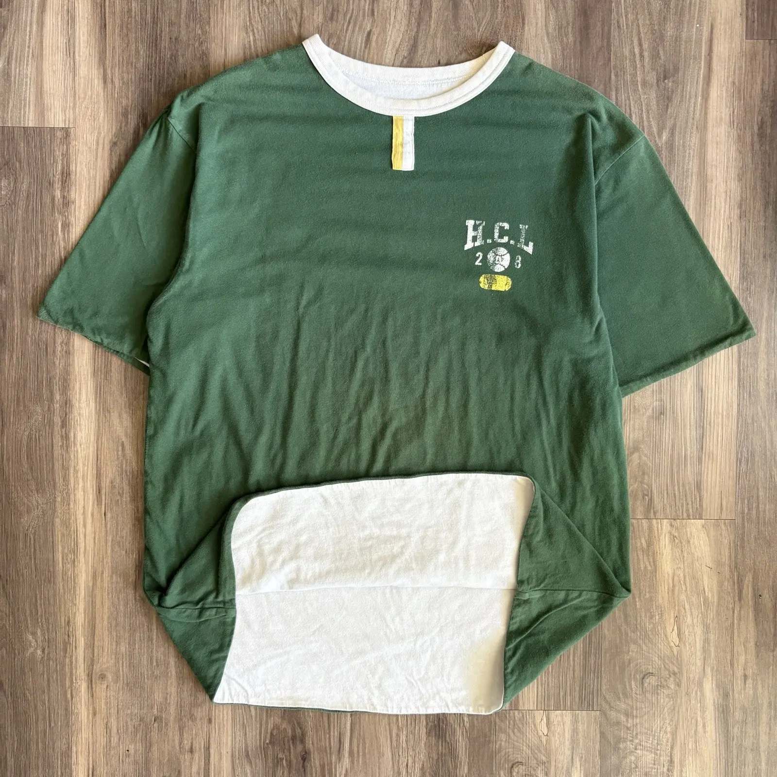Gap Athletic Logo T-Shirt Double Face Double Layer in Green, Men's (Size XL)