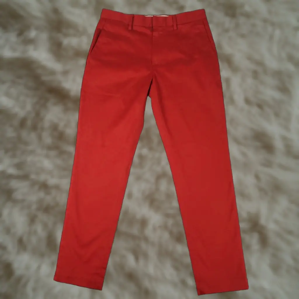 Banana Republic Pants Mens 30X30 Chino Regular Red Knit Cotton Flat Front Classic Sport Men's Pants