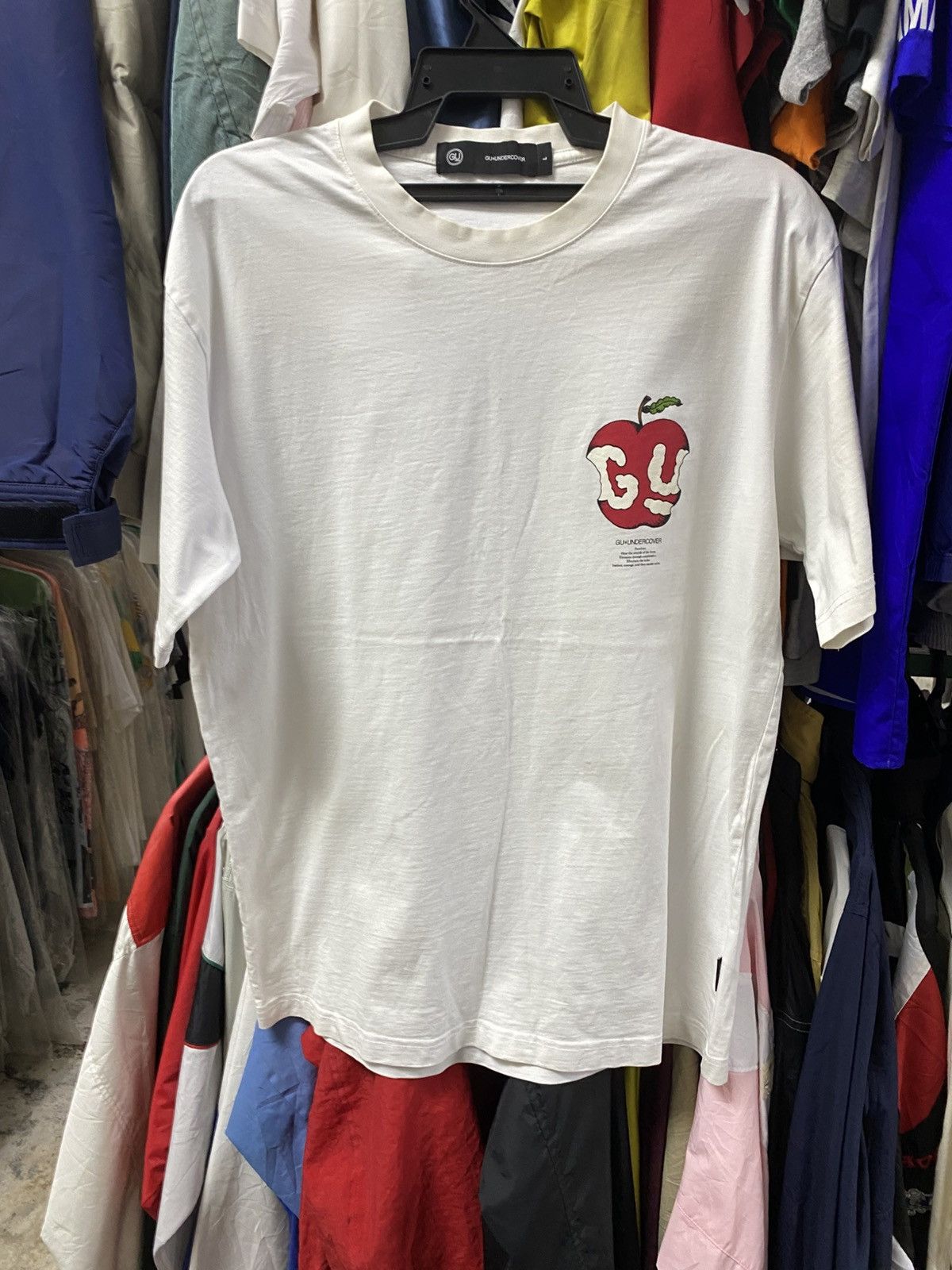 Gu x Undercover Apple White T Shirt L Jun Takahashi Japan, Men's (Size Large)