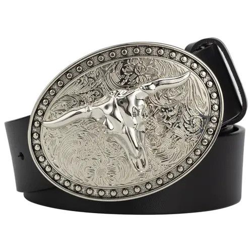 Designer Modern Vintage Belt Riveted Belts Menswear Accessories in Black, Men's