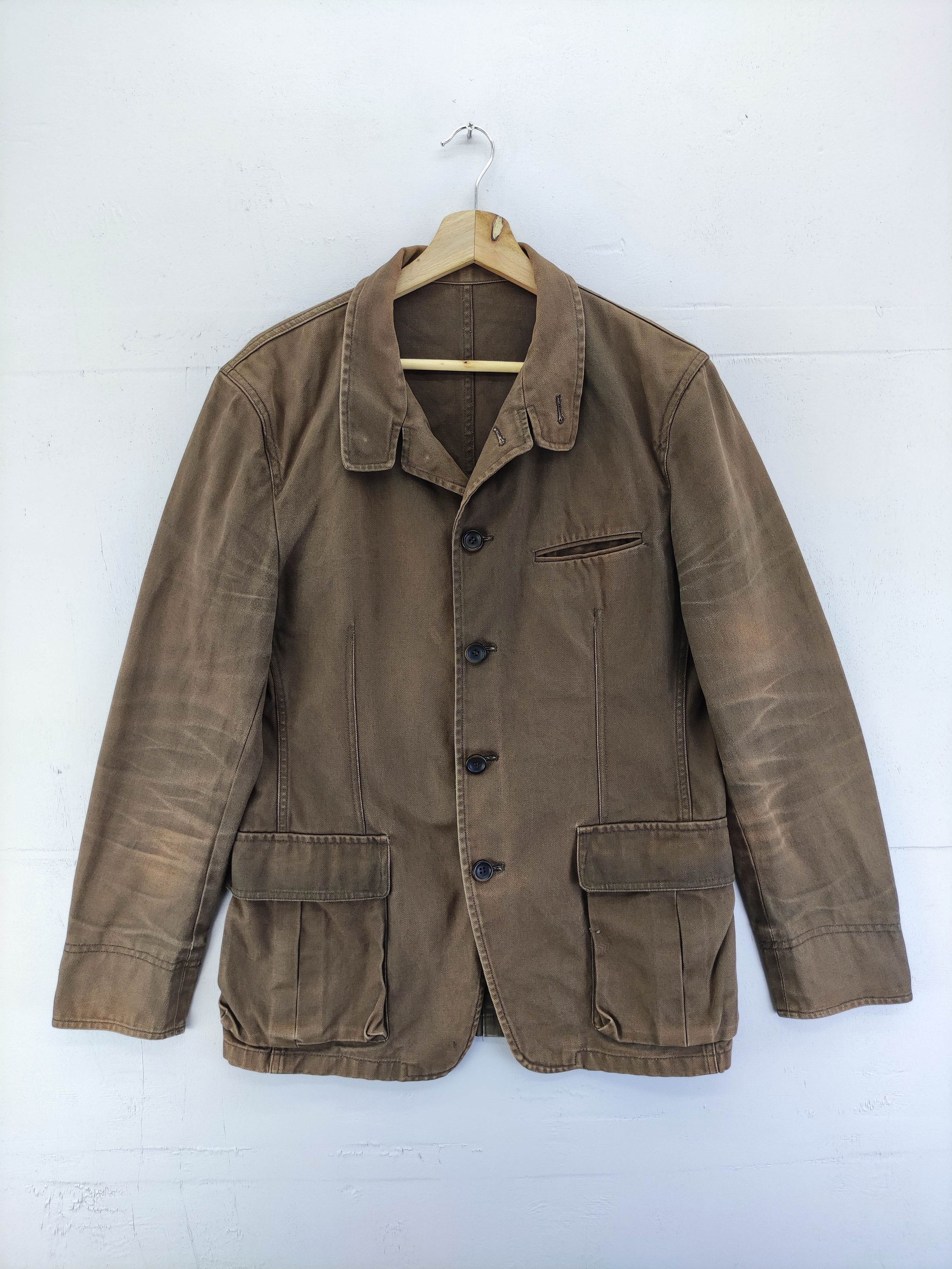 Vintage Comme Ca Ism Jacket Coat Button in Brown, Men's (Size Medium)