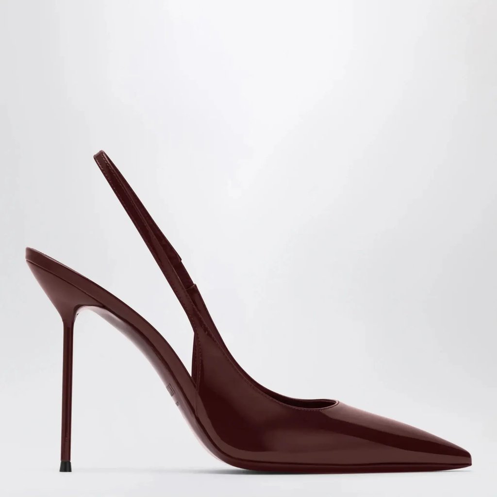 Paris Texas Lidia Cherry Patent Leather Slingback Pumps New, Women's (Size 6)