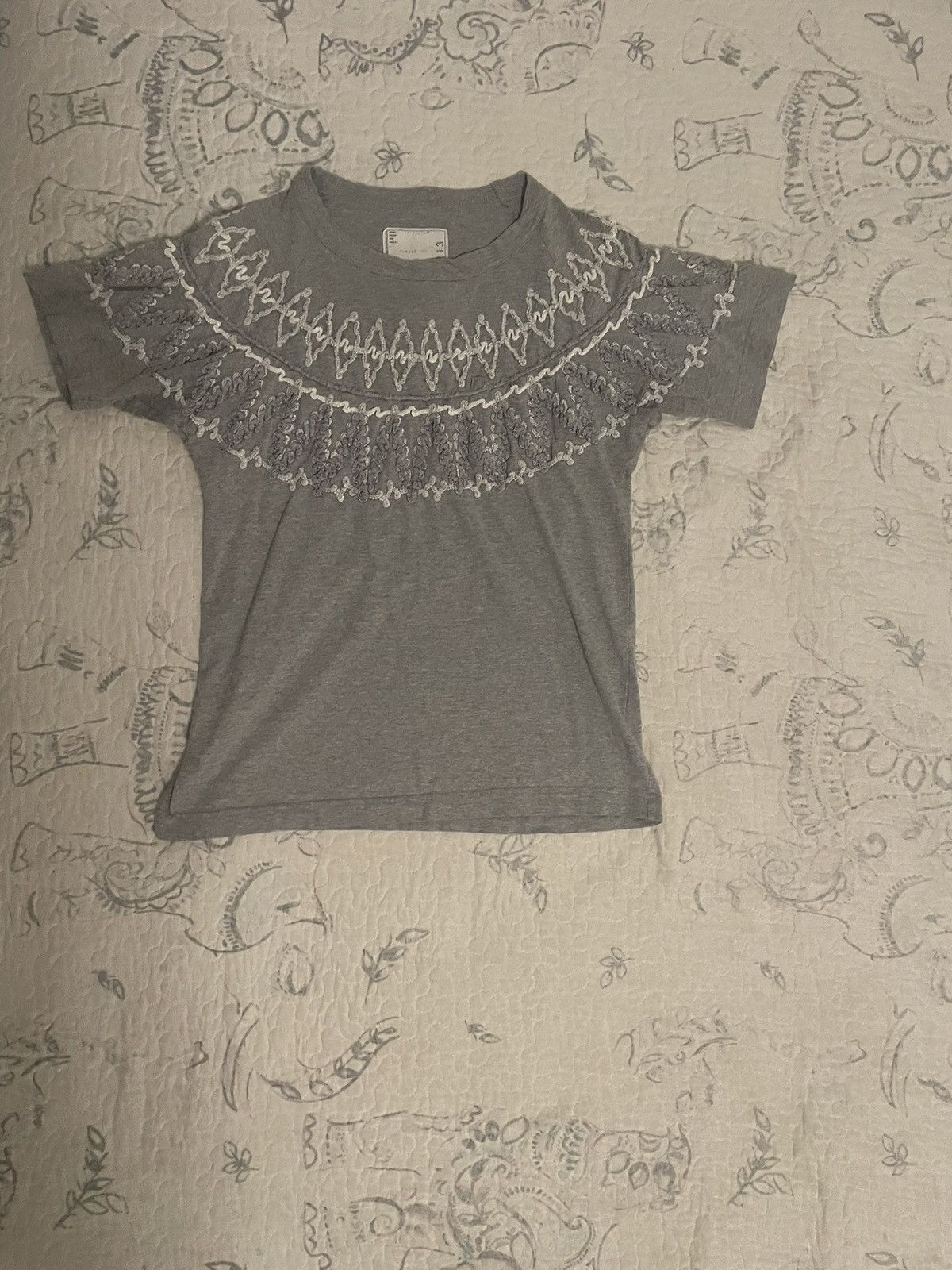 Grey Sacai Tee Crescent Design Rick, Men's (Size Small)
