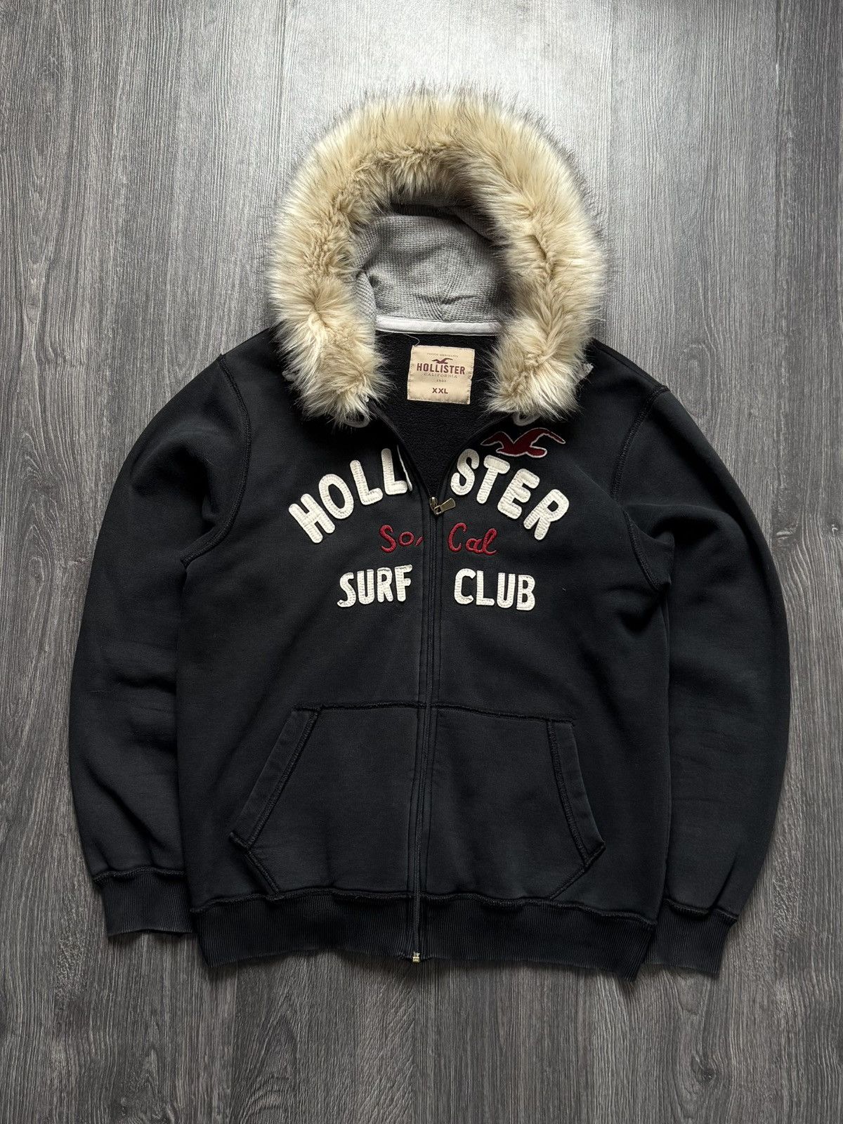 Y2K Hollister Full Fur Hoodie Ifsixwasnine Lgb Style, Men's (Size Large)