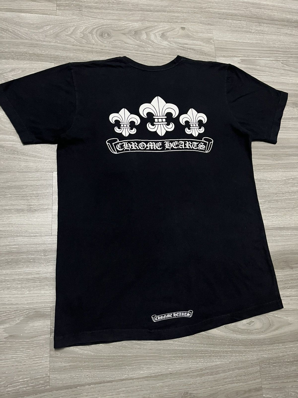 Like New! Fleur De Lis Cross Chrome Hearts Tee in Black, Men's (Size Large)