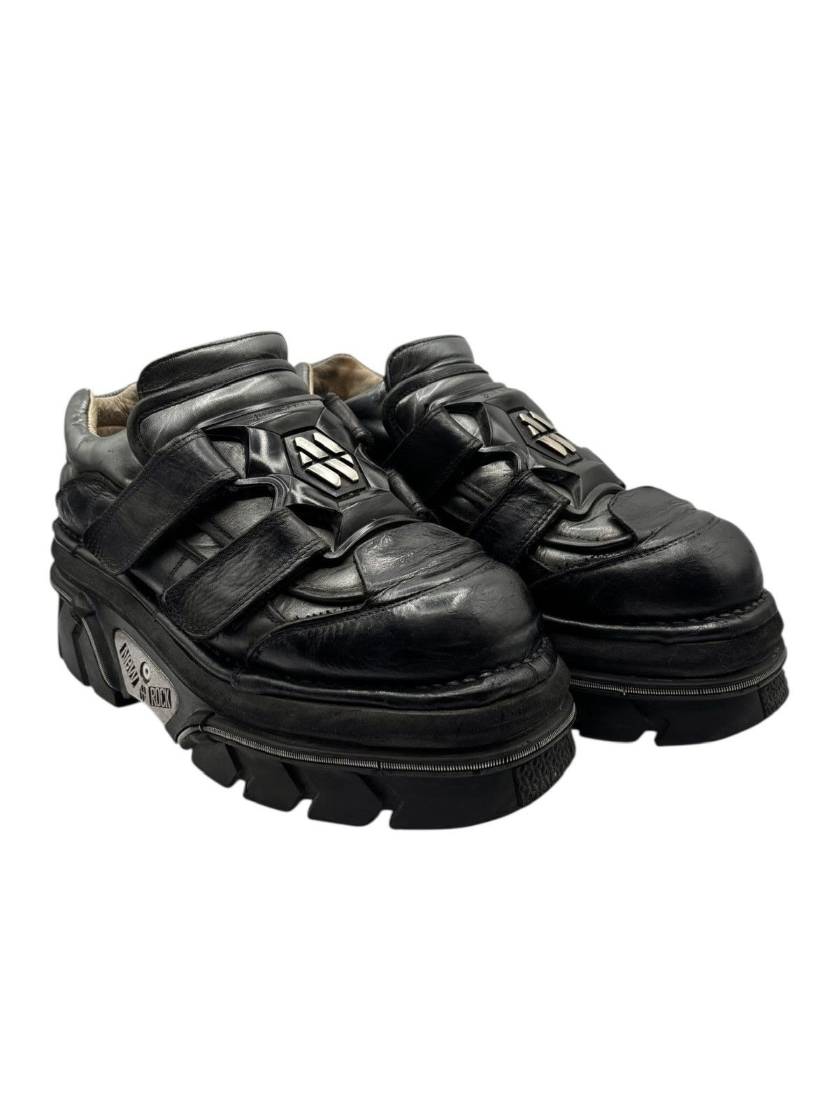 Vintage New Rock Chunky M.285 Platform Boots Size 44 in Black, Men's