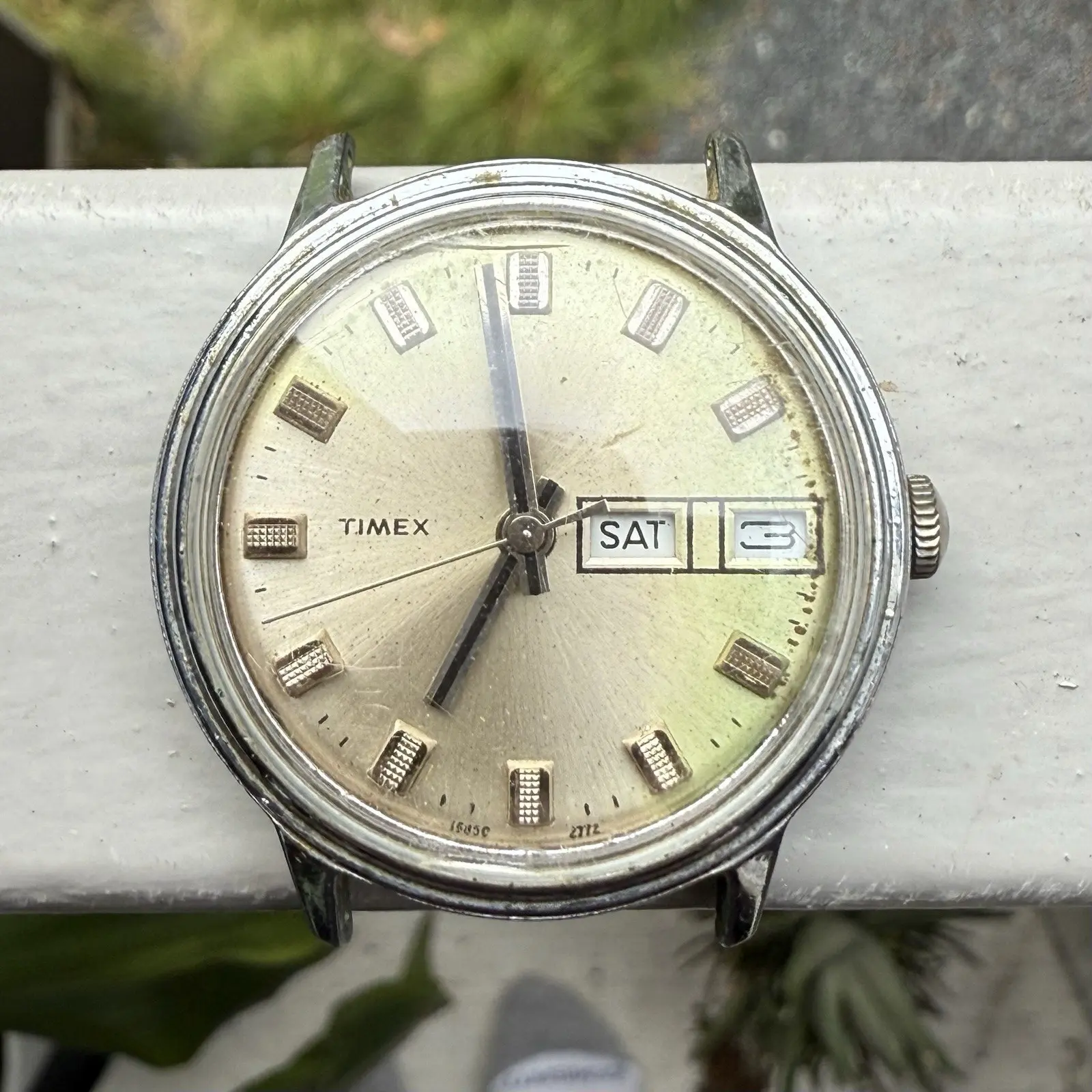 70’S Timex Watch Stainless Steel Manual Wind Running in Silver, Men's