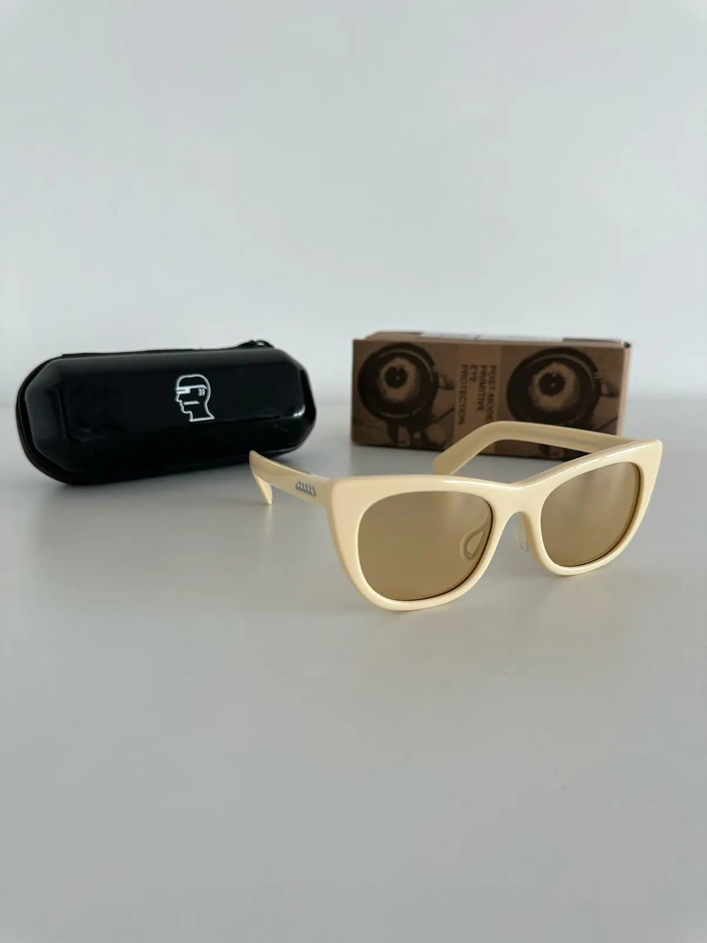 Natto Beige Post-Modern Primitive Eye Protection Sunglasses, Men's