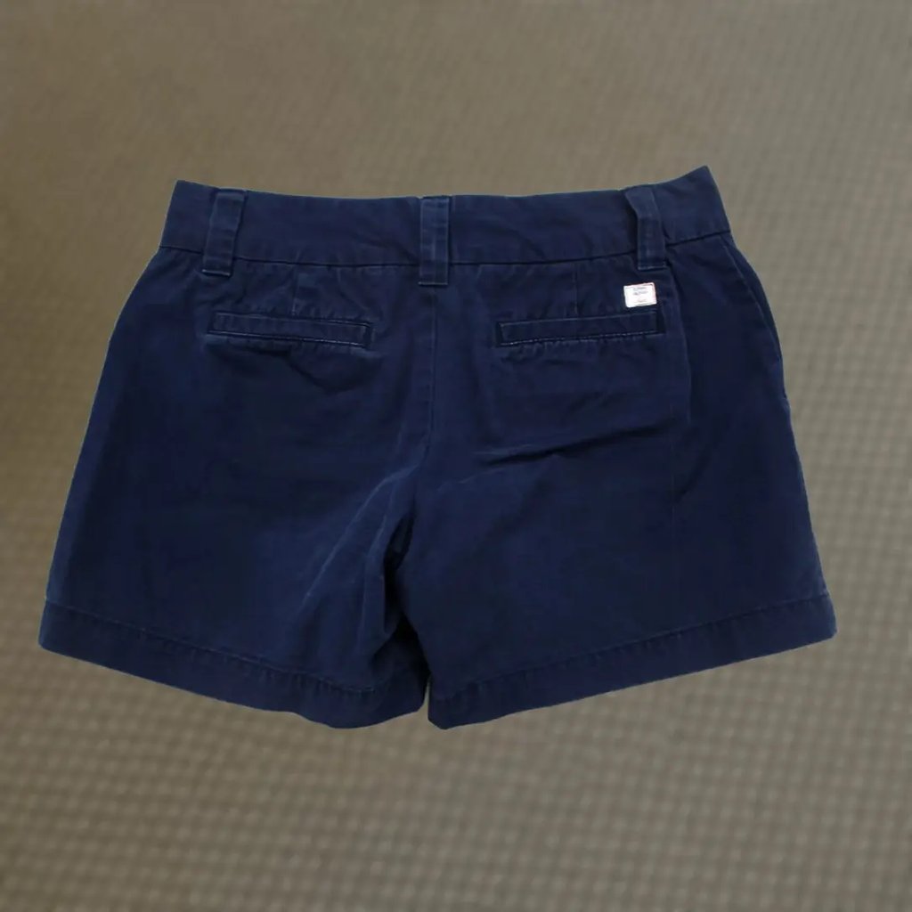 Tommy Hilfiger Shorts Womens 4 Navy Chino Flat Front 100% Cotton Flag Logo in Black, Women's (Size 27)