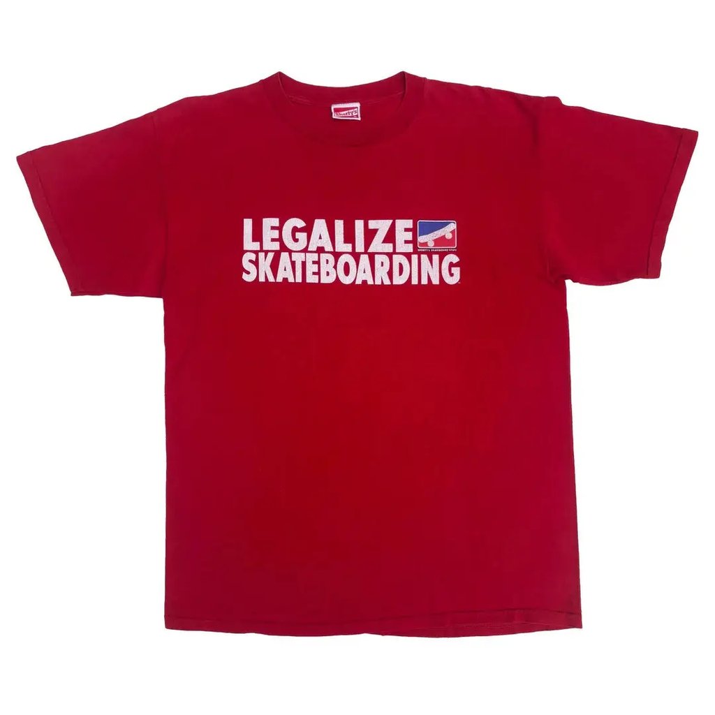 Shorty’s Skateboards 1990 90s Vintage Legalize Skate T-Shirt in Red, Men's (Size Xl)