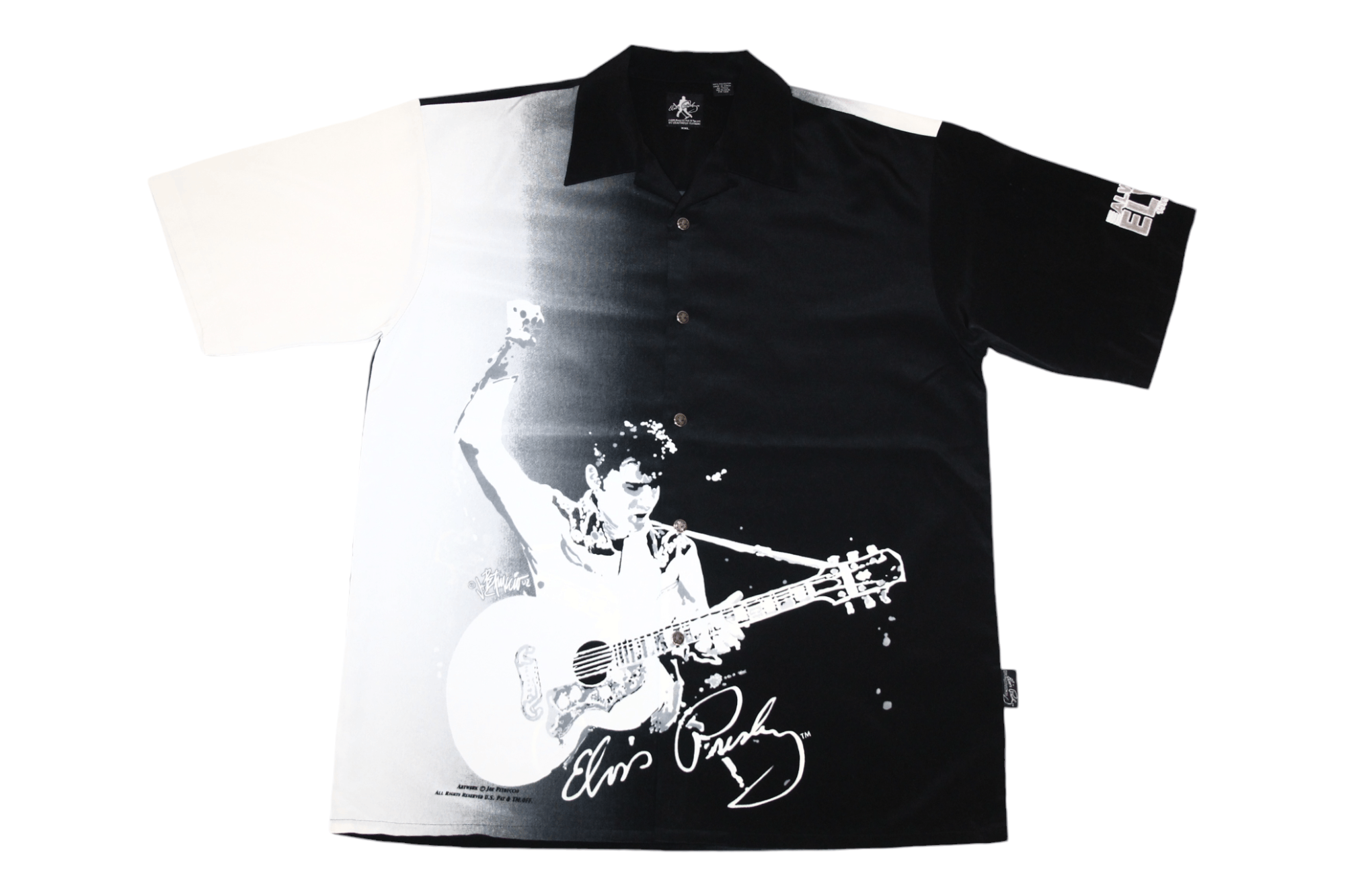 Elvis Presley Signatured Shirt By Dragonfly X Hard Rock Cafe in Black, Men's (Size 2XL)