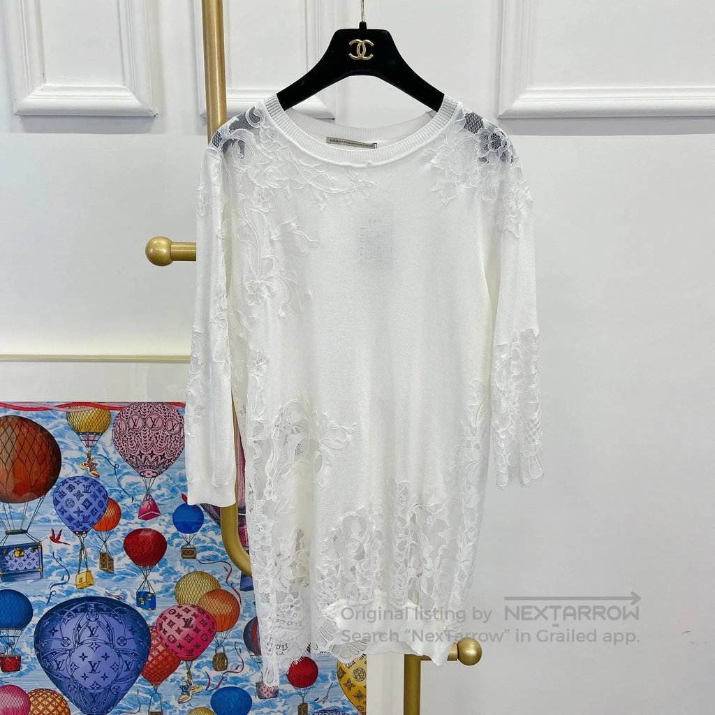 Ermanno Scervinowhite Knit Sweater Size 40i, Women's