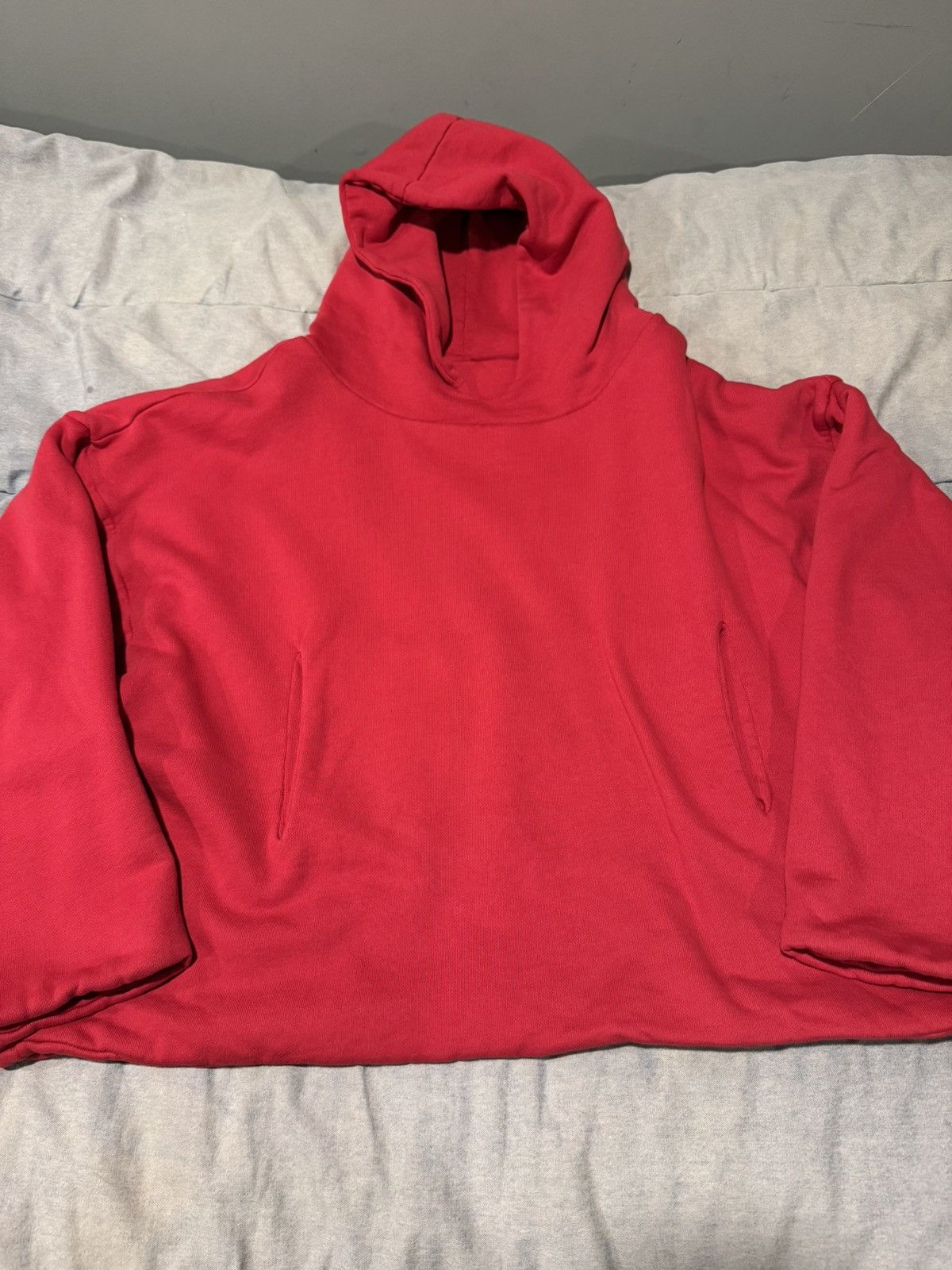 Los Angeles Apparel Yeezy Laa Dmx Memorial Double Layer Hoodie in Red, Men's (Size Medium)