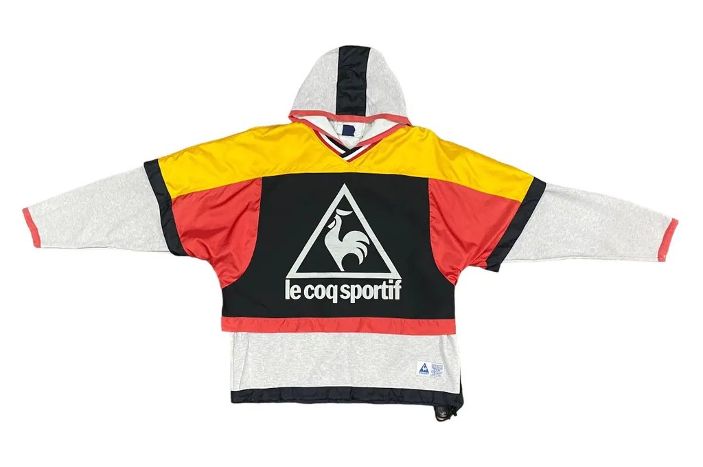 Vintage Le Coq Sportif Hoodie Jacket Long Sleeve (L), Men's