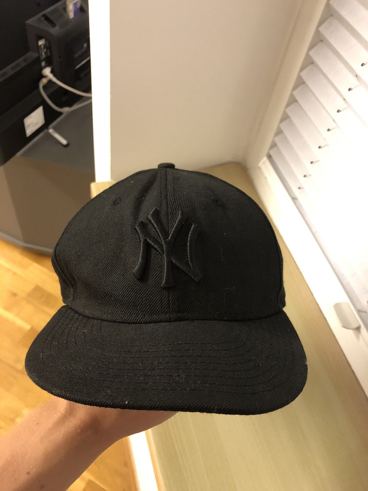 New York Yankees Mlb New Era Vintage Fitted Hat Cap in Black, Men's