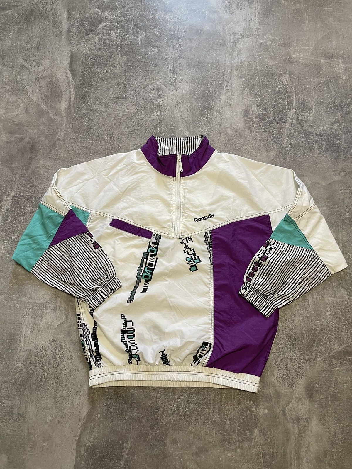 Reebok Light Jacket Retro 90's in White, Men's (Size Medium)