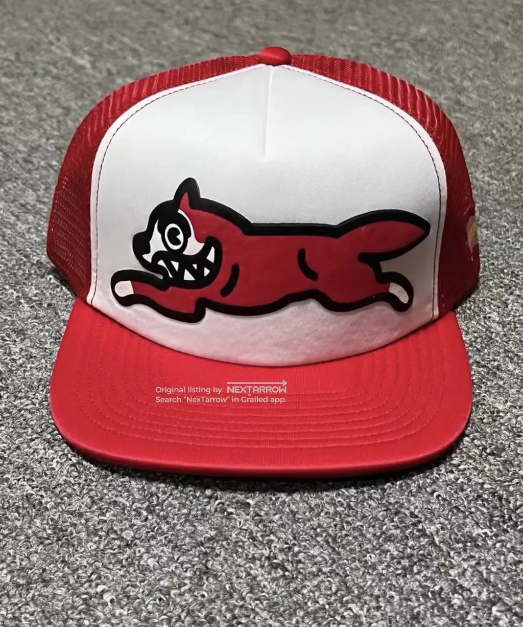 Bbc Icecream Flying Dog Trucker Hat in Red, Men's