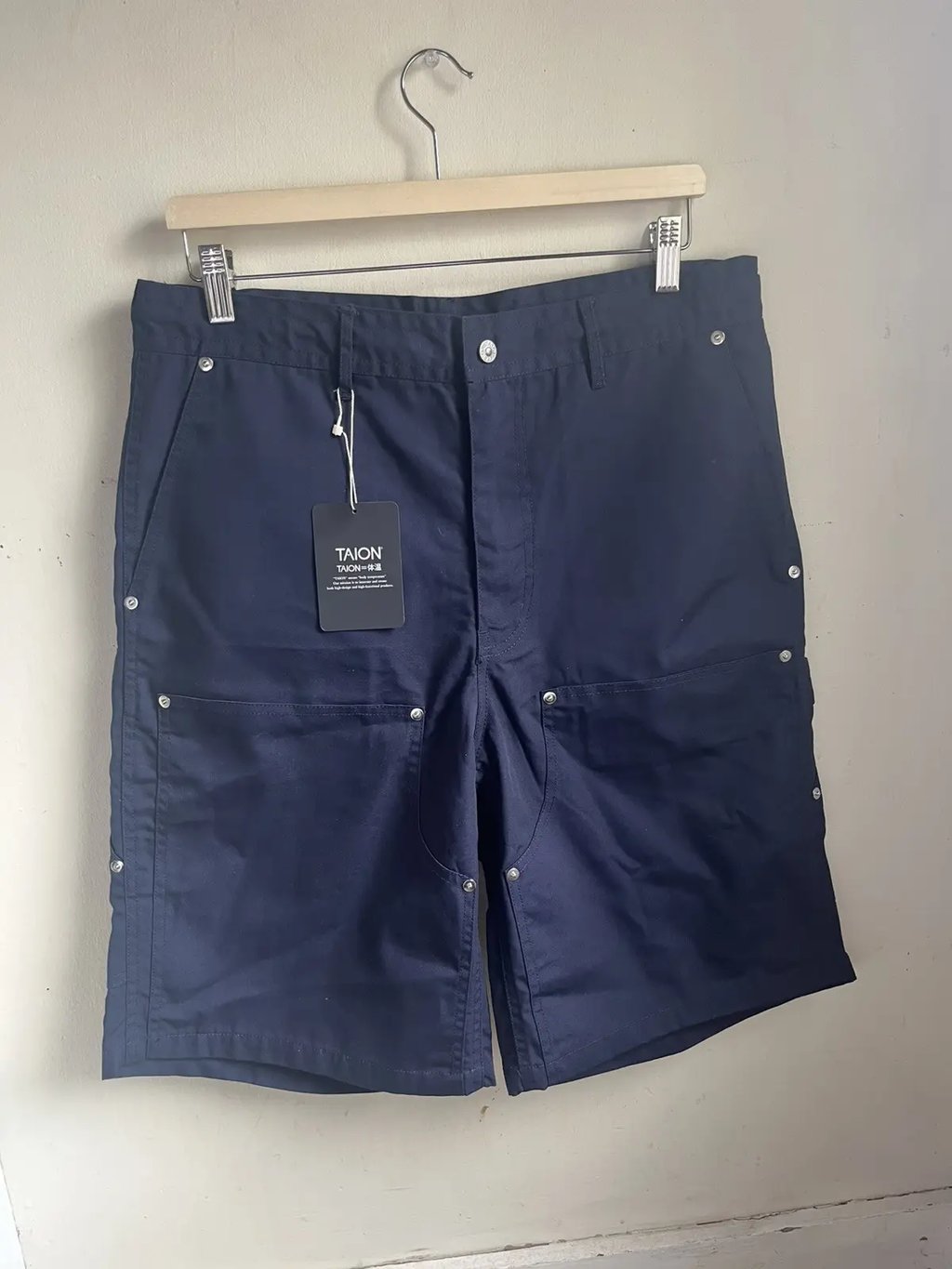 Taion Work Shorts Navy L in Blue, Men's (Size 34)