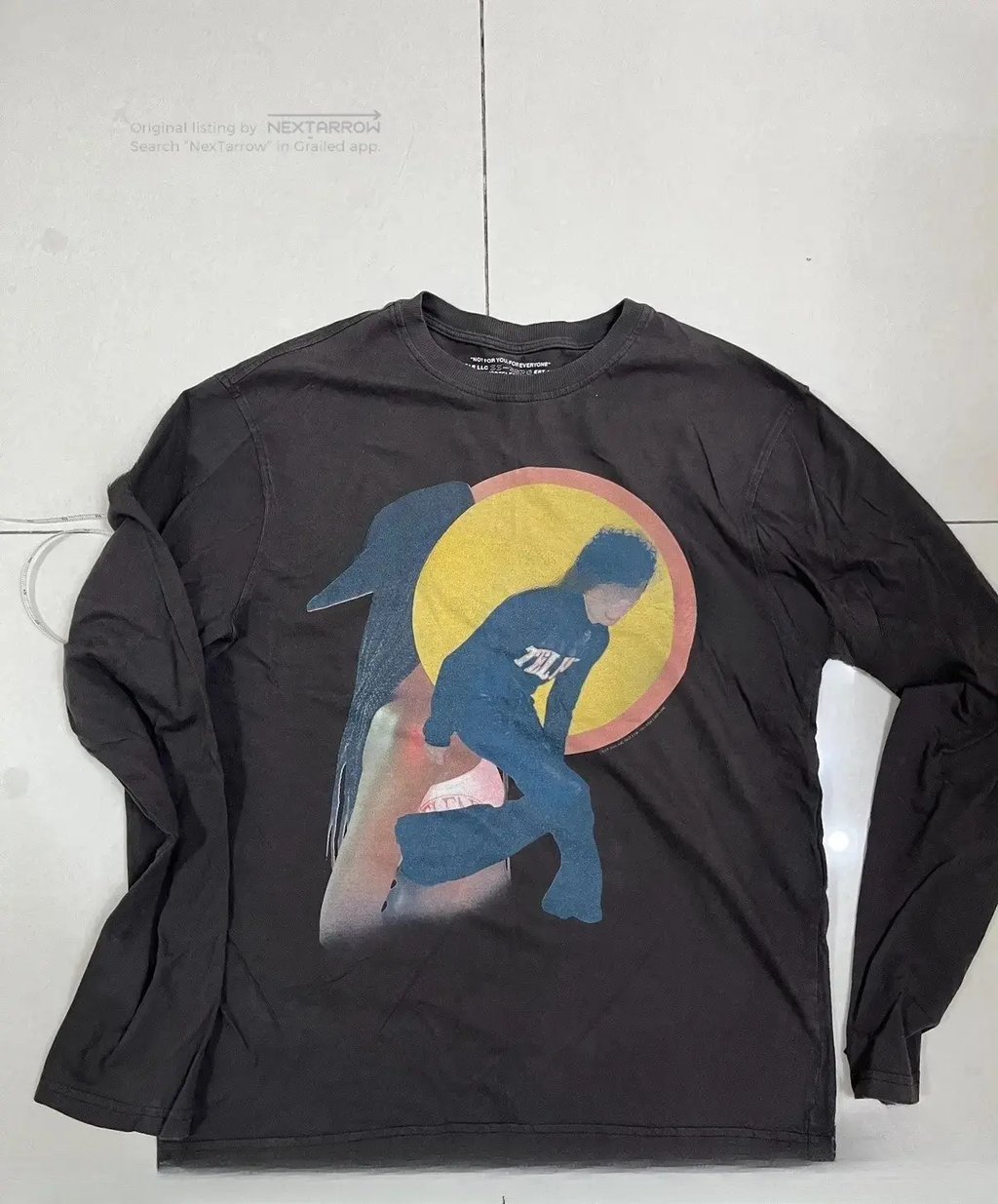 Telfar Brown Graphic Long Tee Nnnn11/2609 in Black, Men's (Size M)