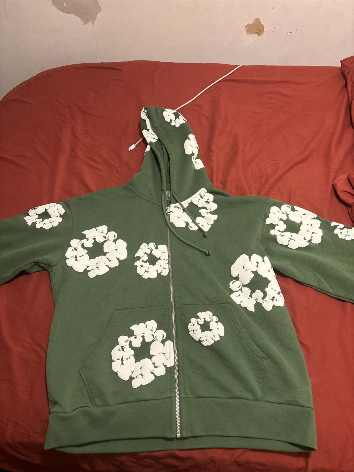 Green Denim Tears Hoodie Size Medium Runs Big Never Worn, Men's
