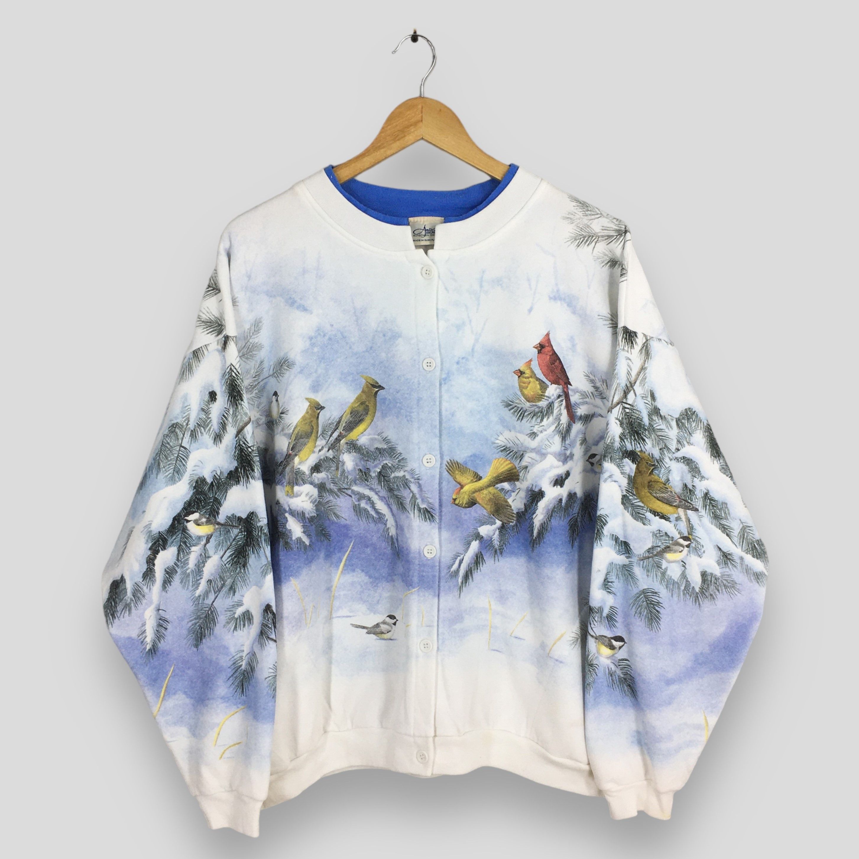 Habitat Vintage Artisans Sunschein Snowbirds Sweatshirt 2Xlarge in White, Men's