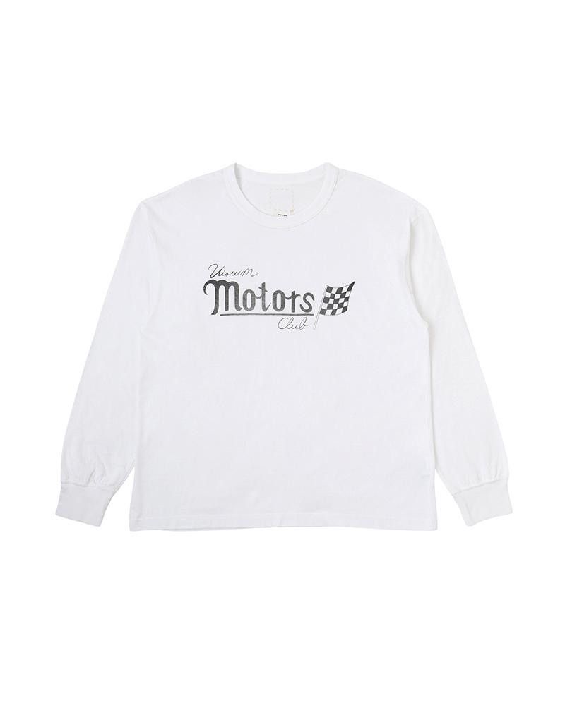 Visvim Jumbo Tee L/s (Motors Club) in White, Men's (Size Large)