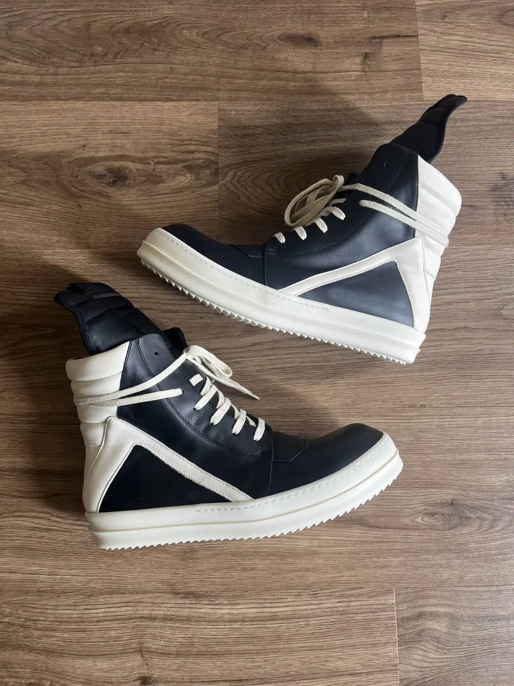 Rick Owens Og Mainline Geobasket Black Milk Size 43, Men's (Size 10)