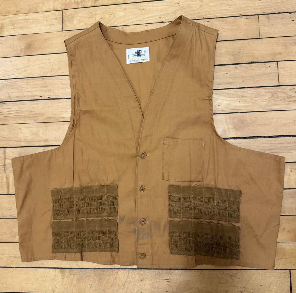 Vintage 60S Black Sheep Hunting Shooting Vest Size XL in Brown, Men's