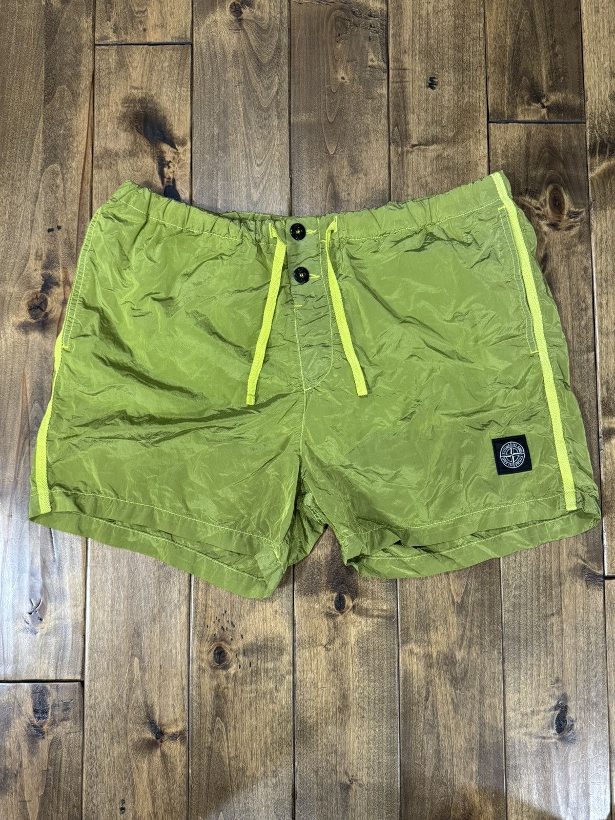 Stone Island Swim Shorts in Green, Men's (Size 33)