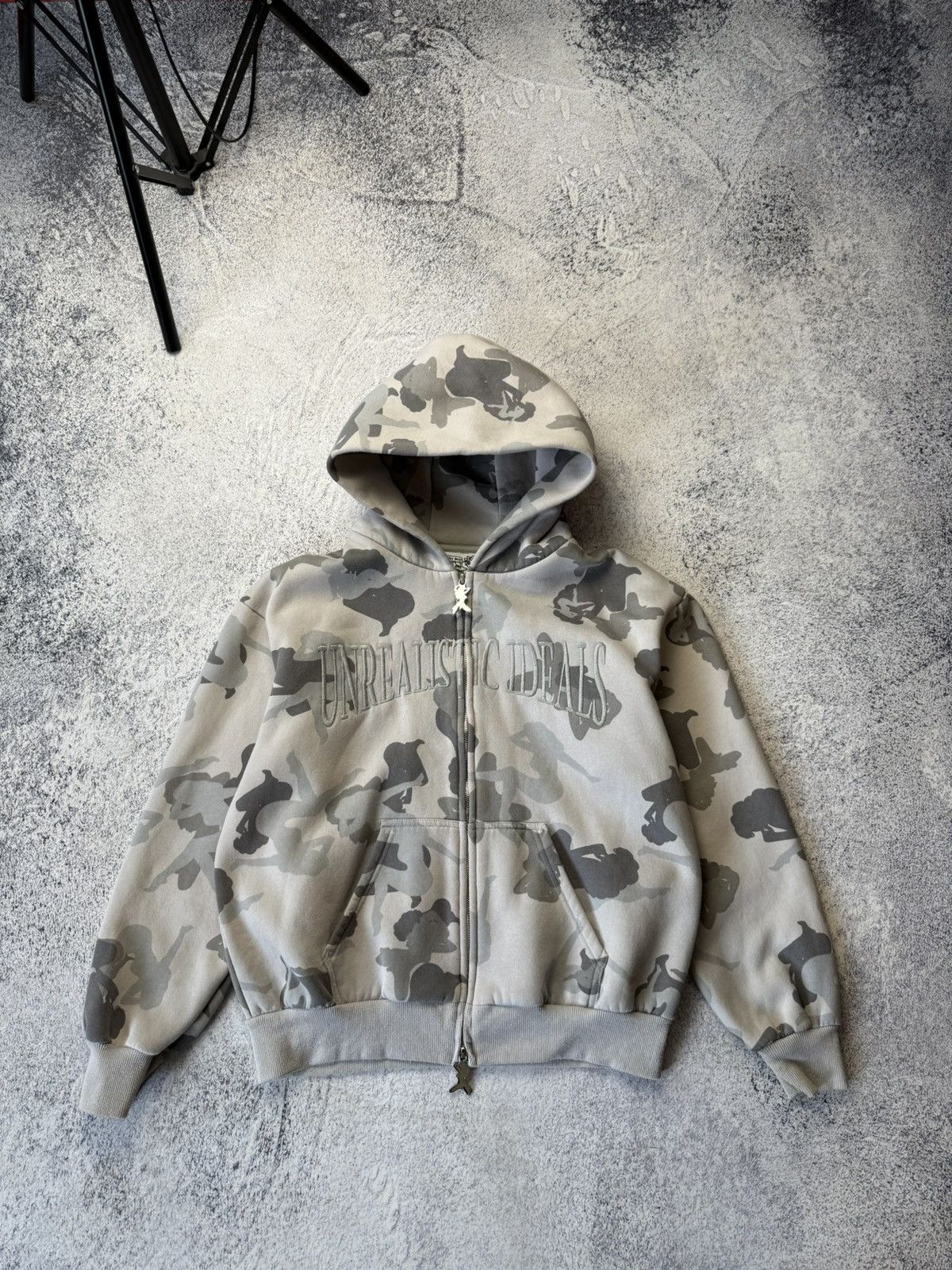 Named Collective Zip Hoodie Y2K in White, Men's (Size XS)